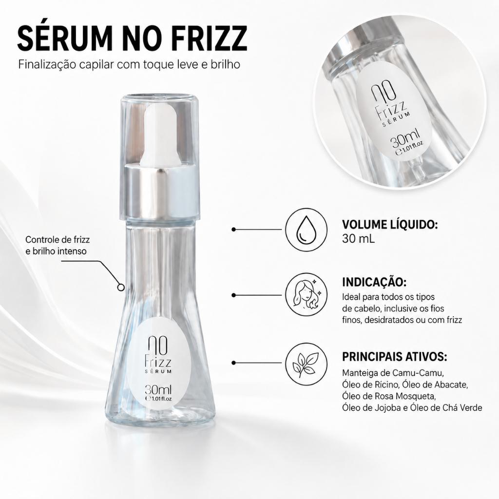 Óleo Reparador Sérum Lizz No Frizz Antifrizz Brilho Gloss 30ml Amaxxon