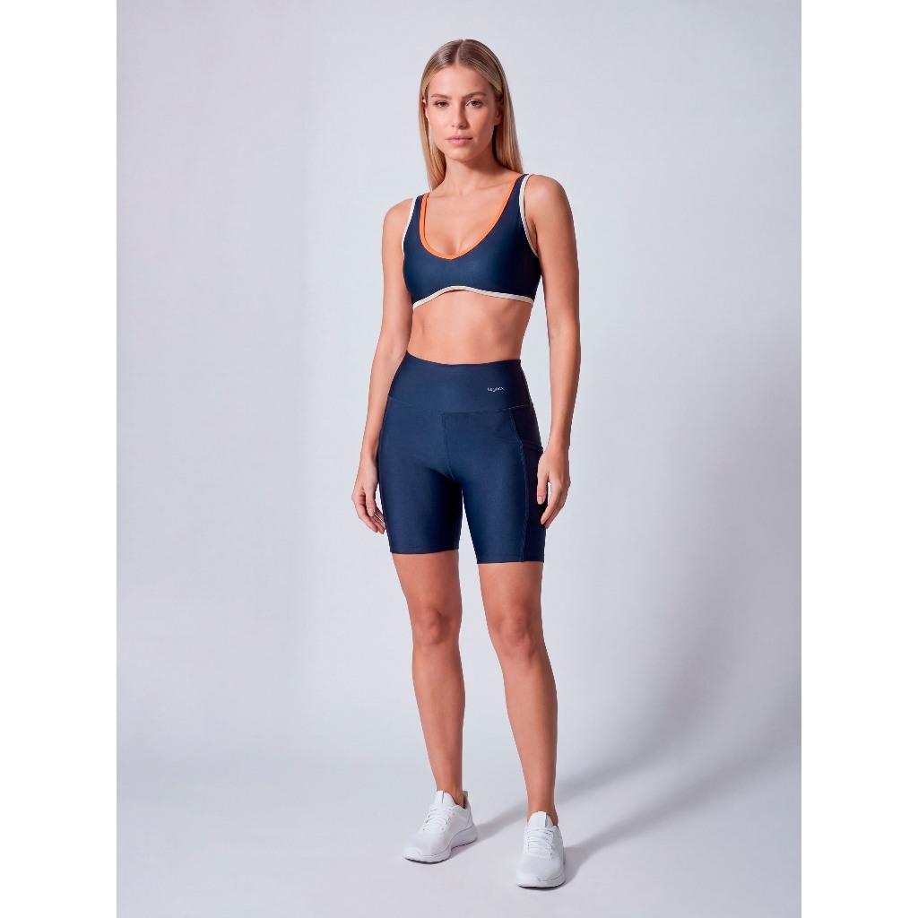 Top Fitness Delta Marinho Legbox Academia Treino Corrida Ginastica