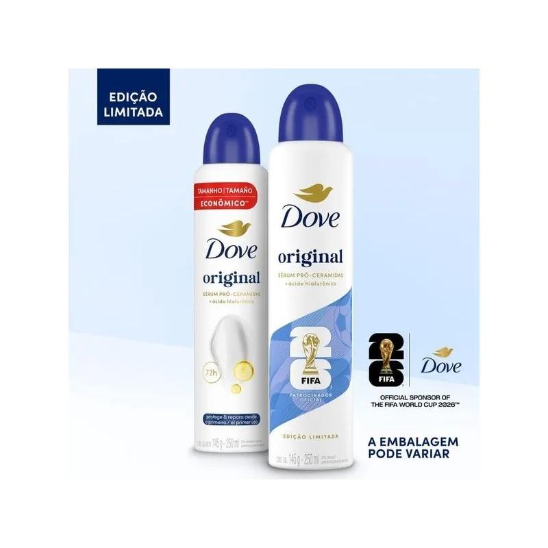 Desodorante Antitranspirante Aerosol Dove Original 72 Horas 250ml