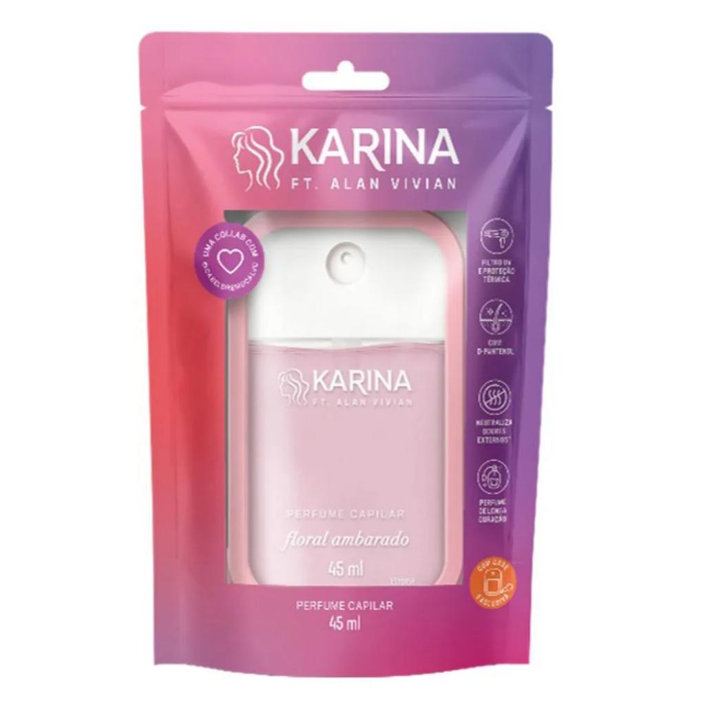 Perfume Capilar Karina Floral Ambarado Pocket C/Chaveiro 45ML