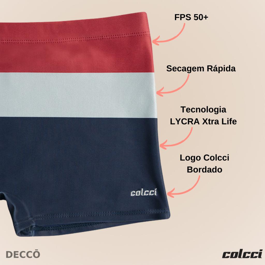Sunga Adulto Boxer Estampa Listrada Colcci Original Moda Praia Box Forrada Com Cordão De Regulagem