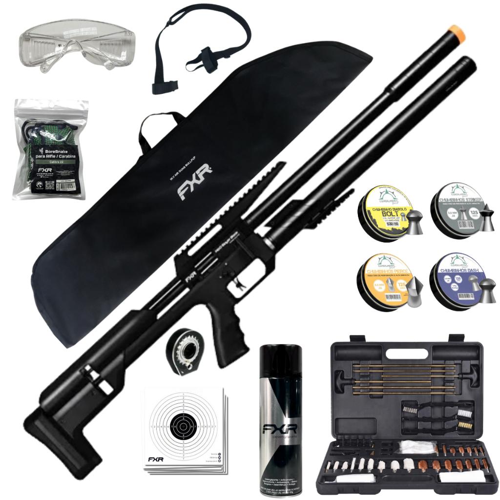 Carabina De Pressão Fxr Pcp Artemis M60 Slayer Black 5.5mm + Escolha Seu Kit