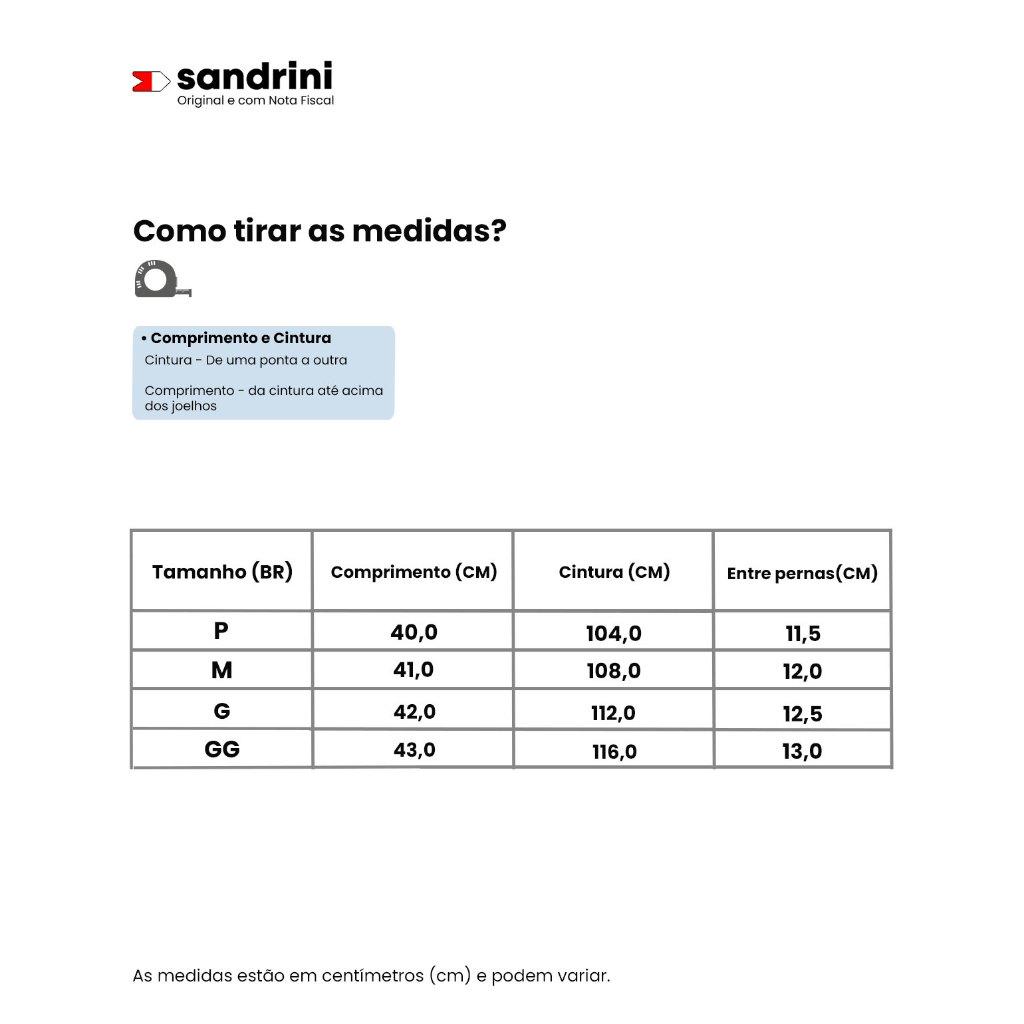 Shorts Bermuda 2 Em 1 Sandrini Masculino Compressão Sport