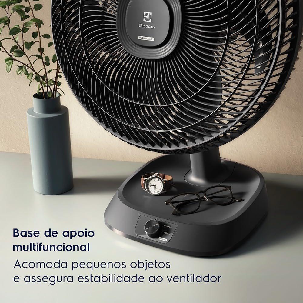 Ventilador De Mesa Electrolux Efd40 220v Duoforce Air+ 40cm 126W 6 Pás Grafite 2 Anos De Garantia