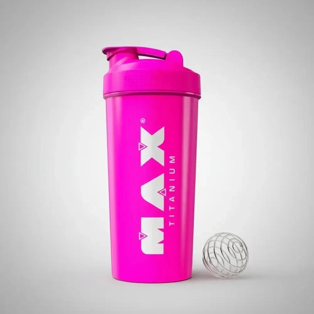 Coqueteleira MAX Titanium Rosa Com 700ml