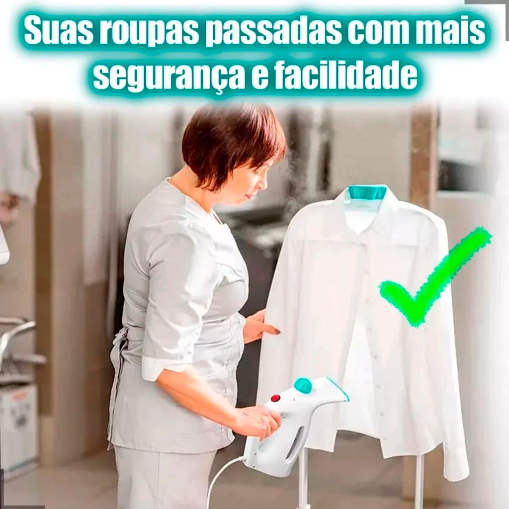 Passadeira Vapor Portátil Vaporizador Roupa 800W Preto 220V