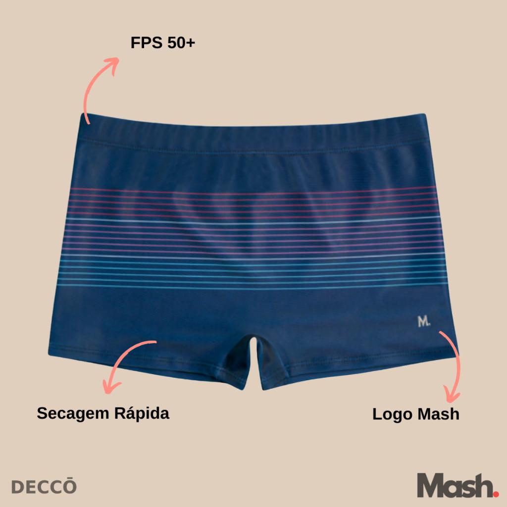 Sunga Boxer Masculina Estampada Listrada Colorida Com Forro E Cintura Elastica