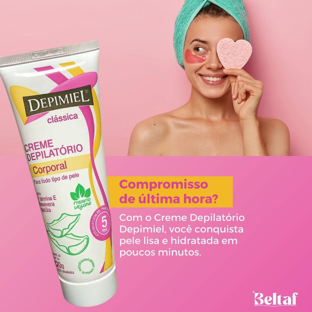Creme Depilatório Corporal Com Aloe Vera Depimiel 120g