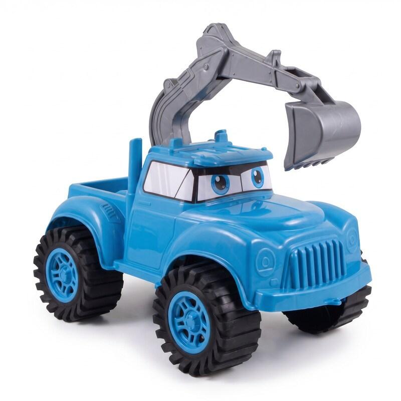 Carrinho Caminhão Brinquedo Super Truck Grande 39cm Retro Escavador Menino - Inmetro - Queen Shop