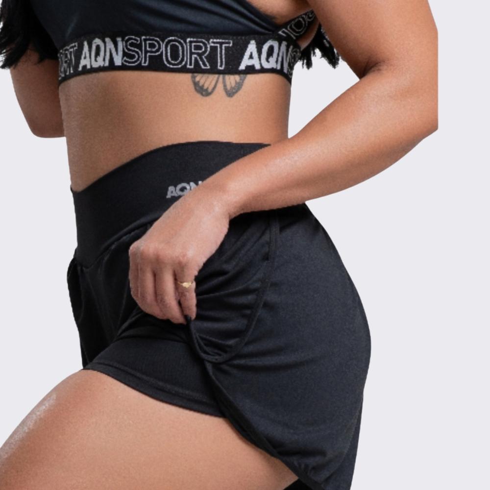 Kit 2 Shorts Academia Fitness Femininos Com Short Interno Beach Tennis Aqn Sport