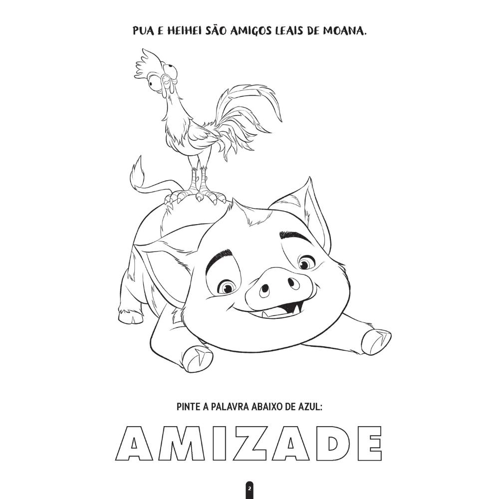 Livro De Colorir Atividades Educativas Disney Moana 2