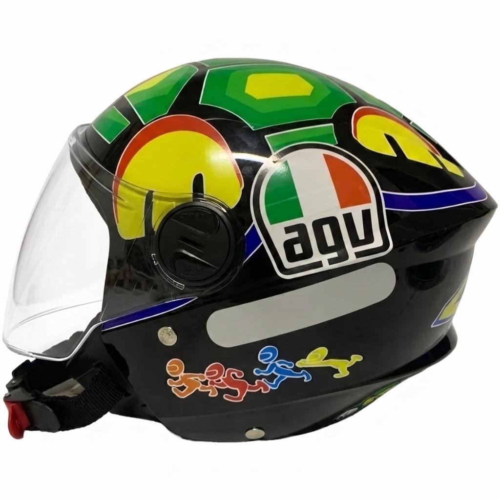 Capacete Aberto Personalizado New Liberty 3 Tartaruga Viseira Cristal