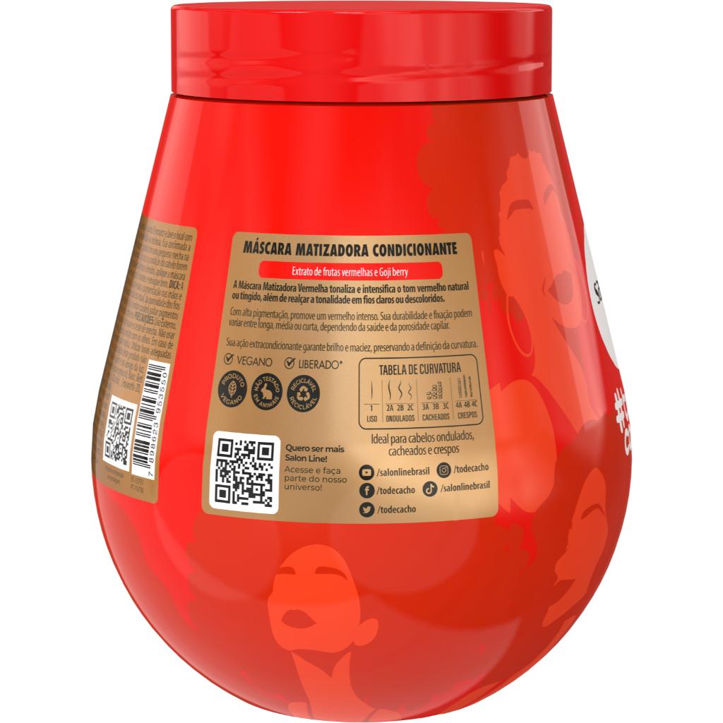 Máscara De Hidratação Matizadora Vermelha #todecacho Salon Line 500g