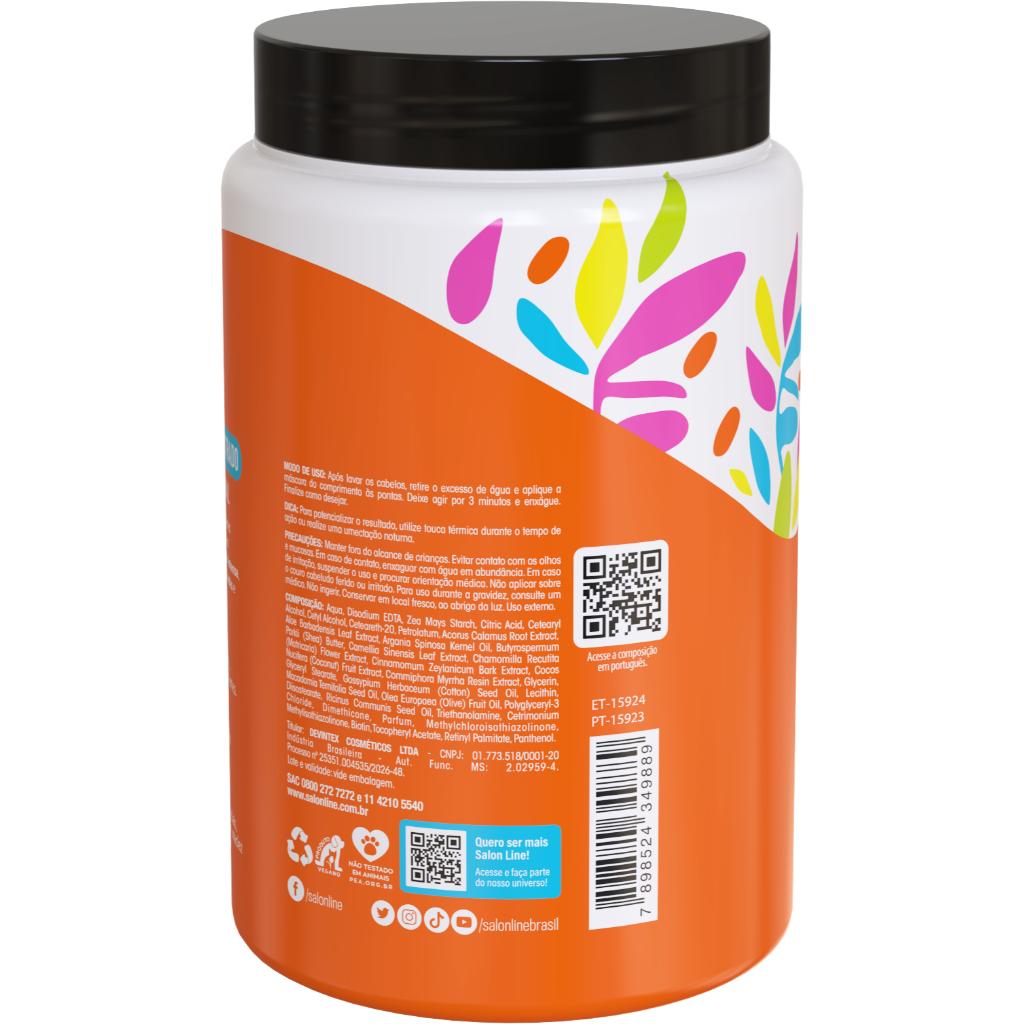 Máscara S.o.s Hidratação Óleo De Rícino Salon Line 1kg