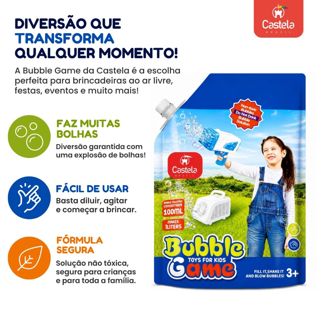 Refil Liquido Para Maquina De Bolha De Sabão 1 Litro Castela