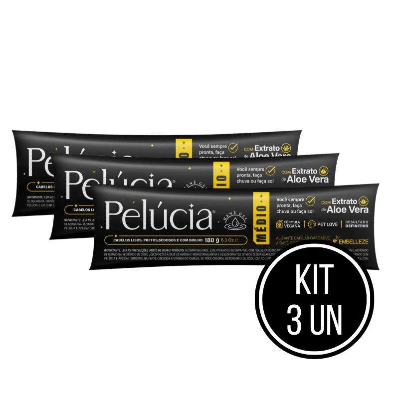 Kit 3 Henê Pelúcia Médio 180G