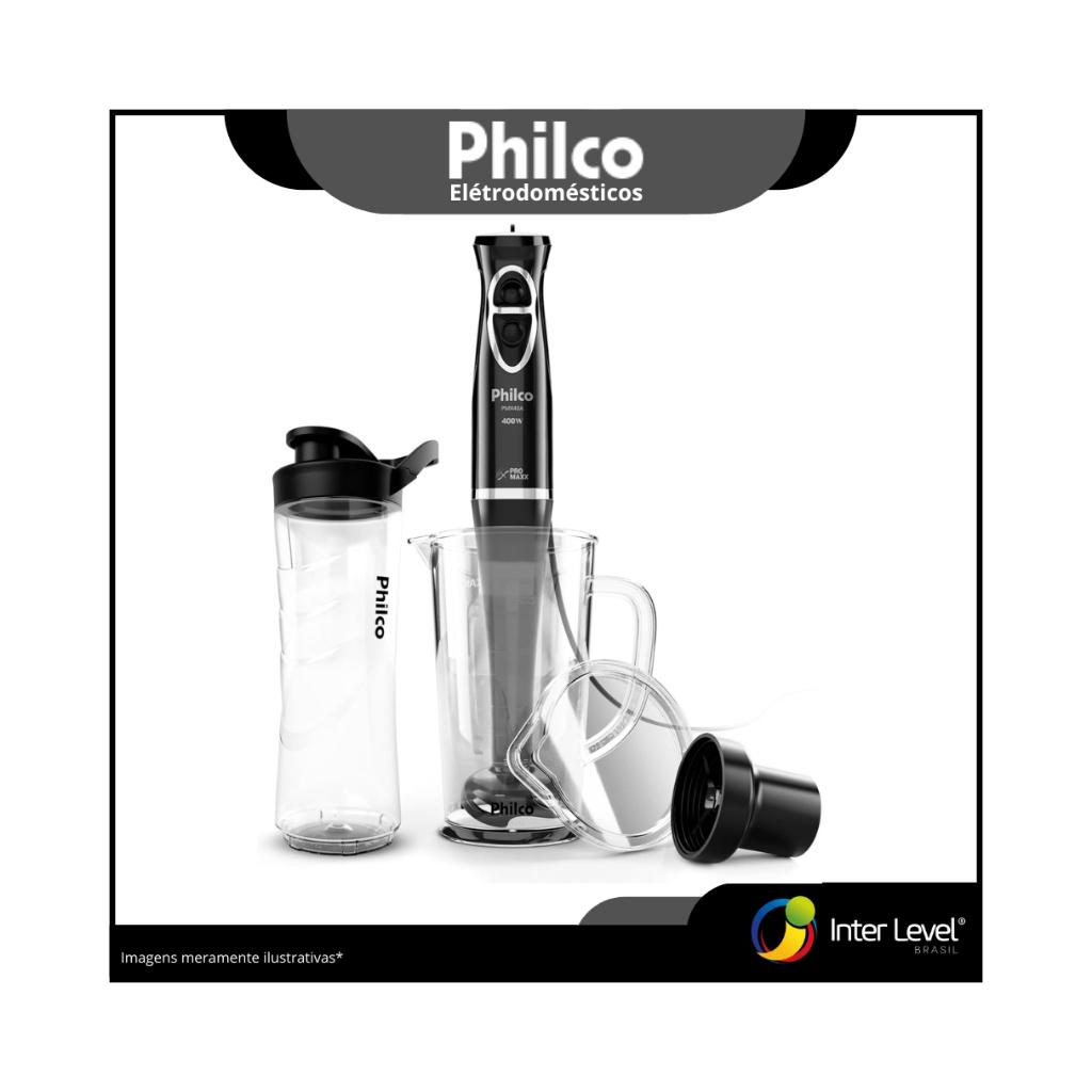 Mixer E Blender 2 Em 1 Potência De 400w Com 2 Velocidades E 4 Lâminas Pmx40a Philco