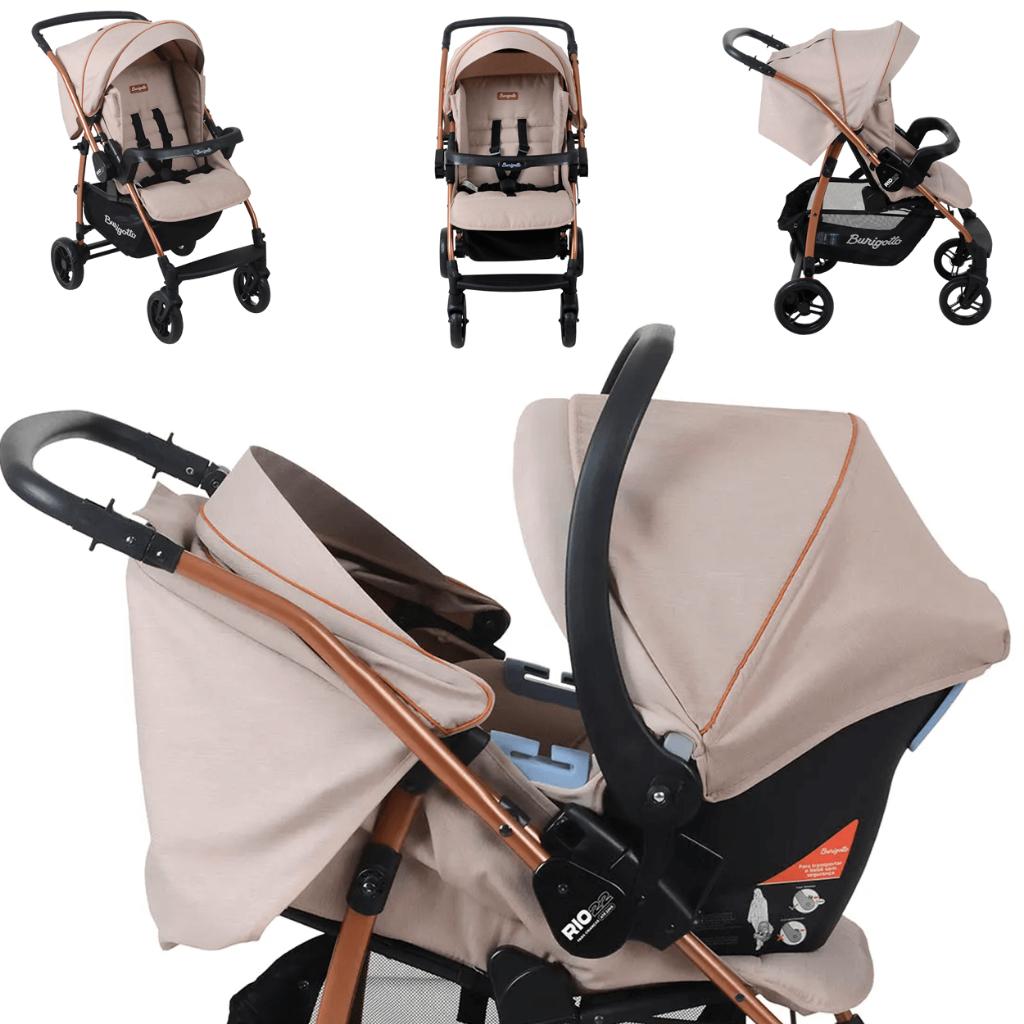Carrinho De Bebe Burigotto Rio K Com Bebe Conforto Mon Amour