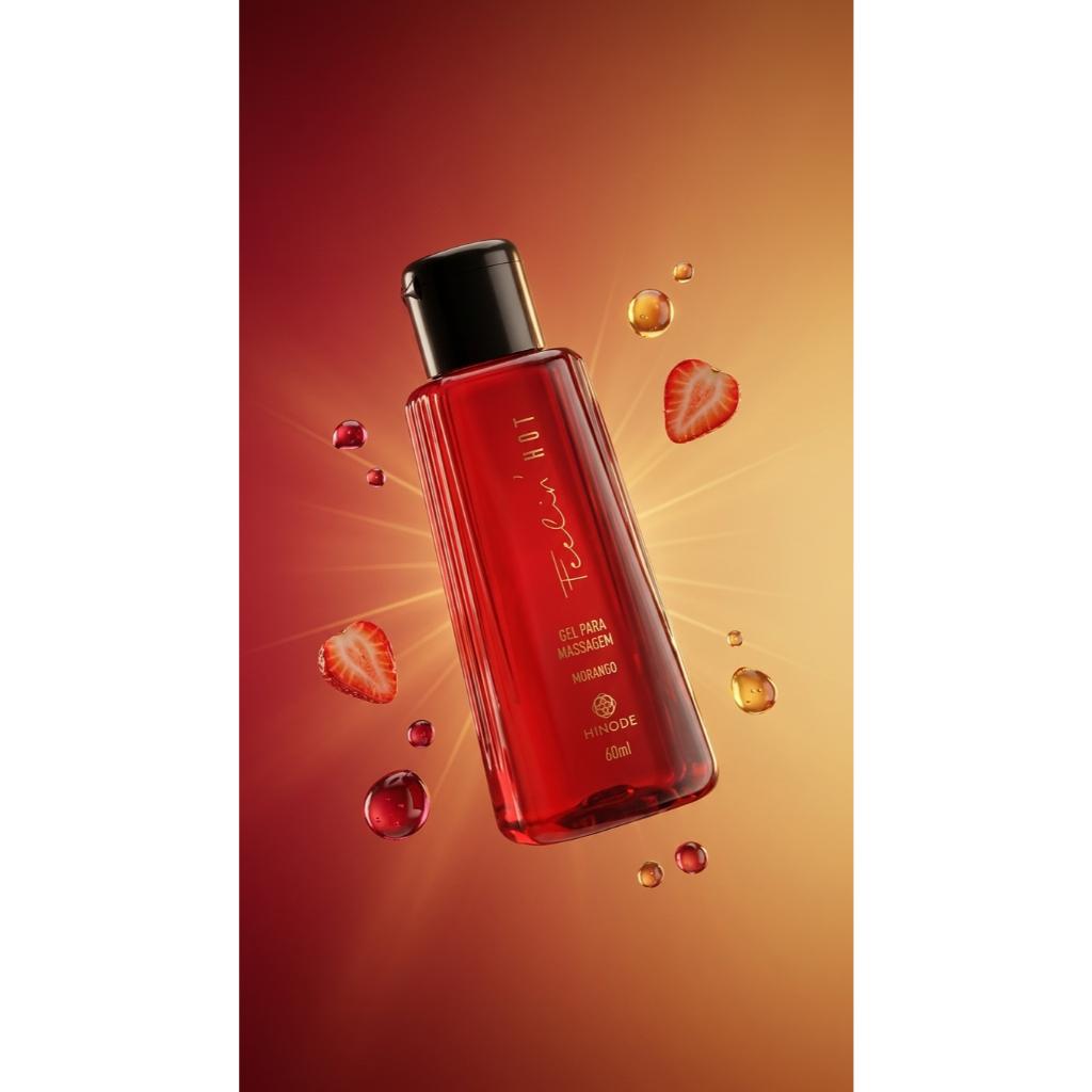Gel Para Massagem Feelin Hot Morango 60ml