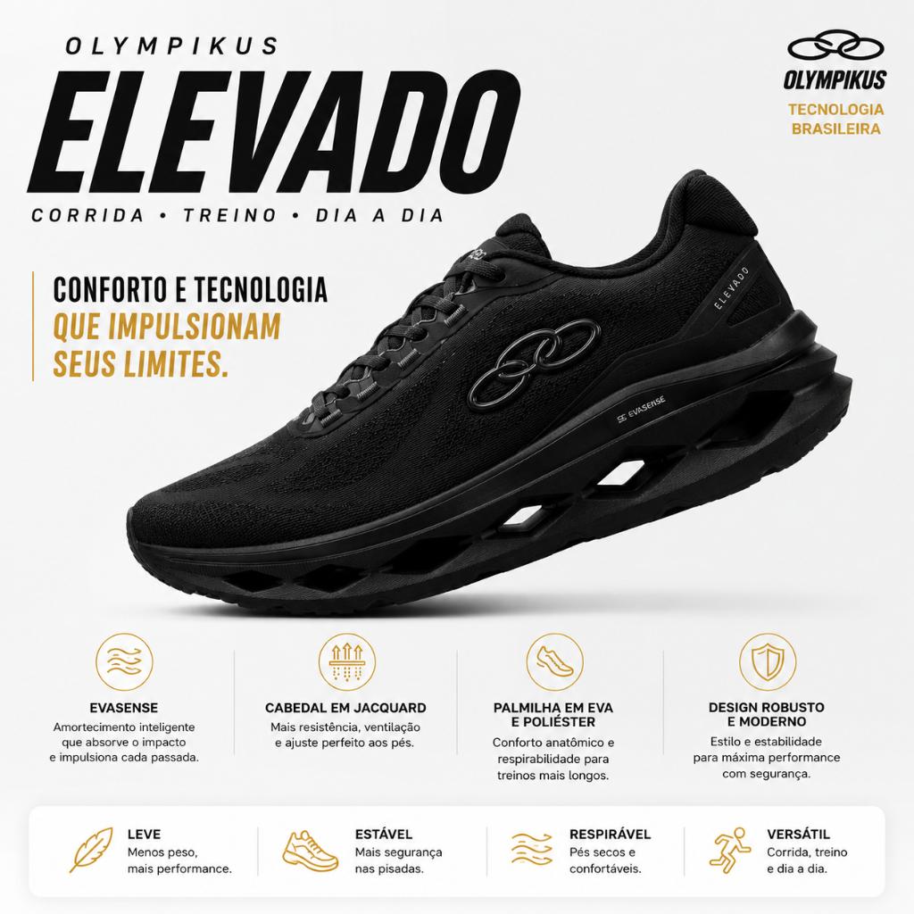 Tênis Corrida Masculino Olympikus Elevado Lançamento Original