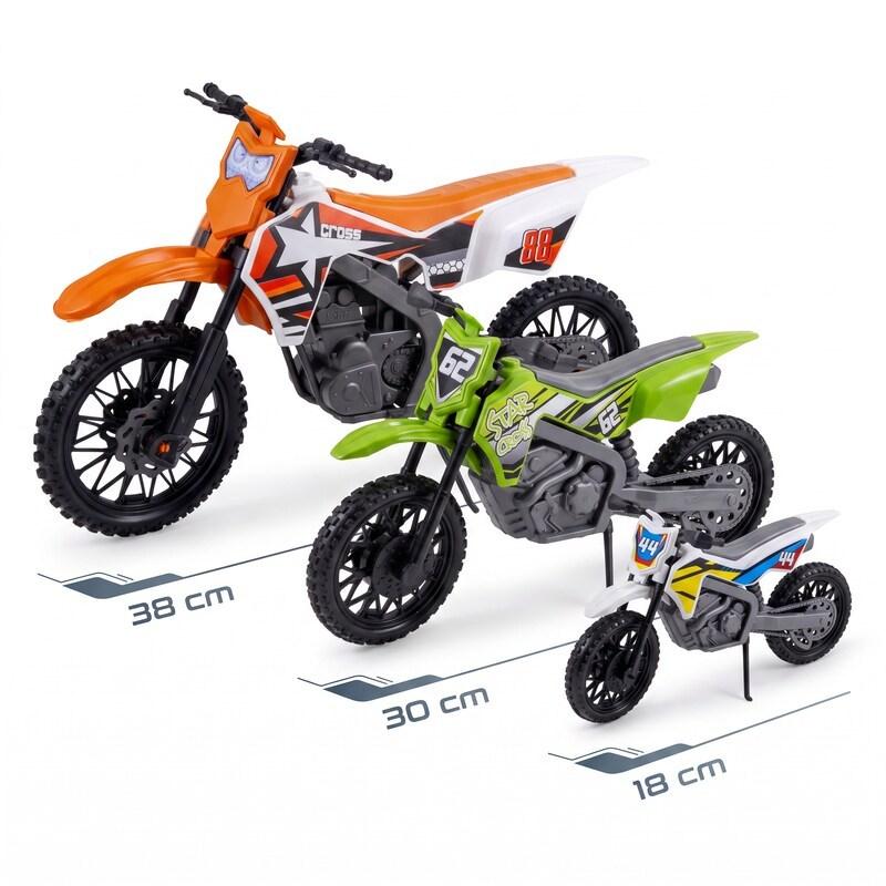 Moto Cross Motinha Trilha Grande 38cm Brinquedo Realista Presente Menino Certif Inmetro Queen Shop