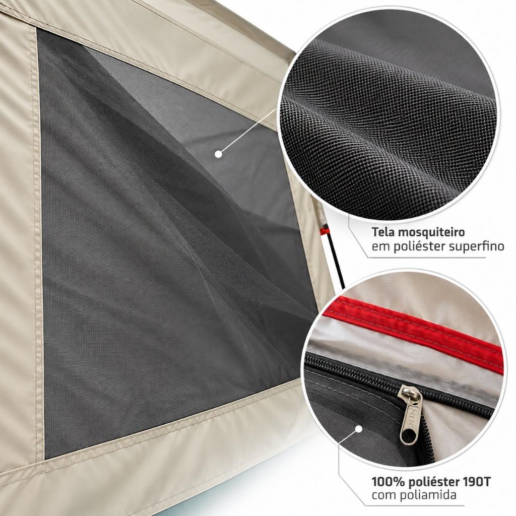 Barraca Camping 8 À 9 Pessoas Coluna D Água 800mm Tent Hut Nautika