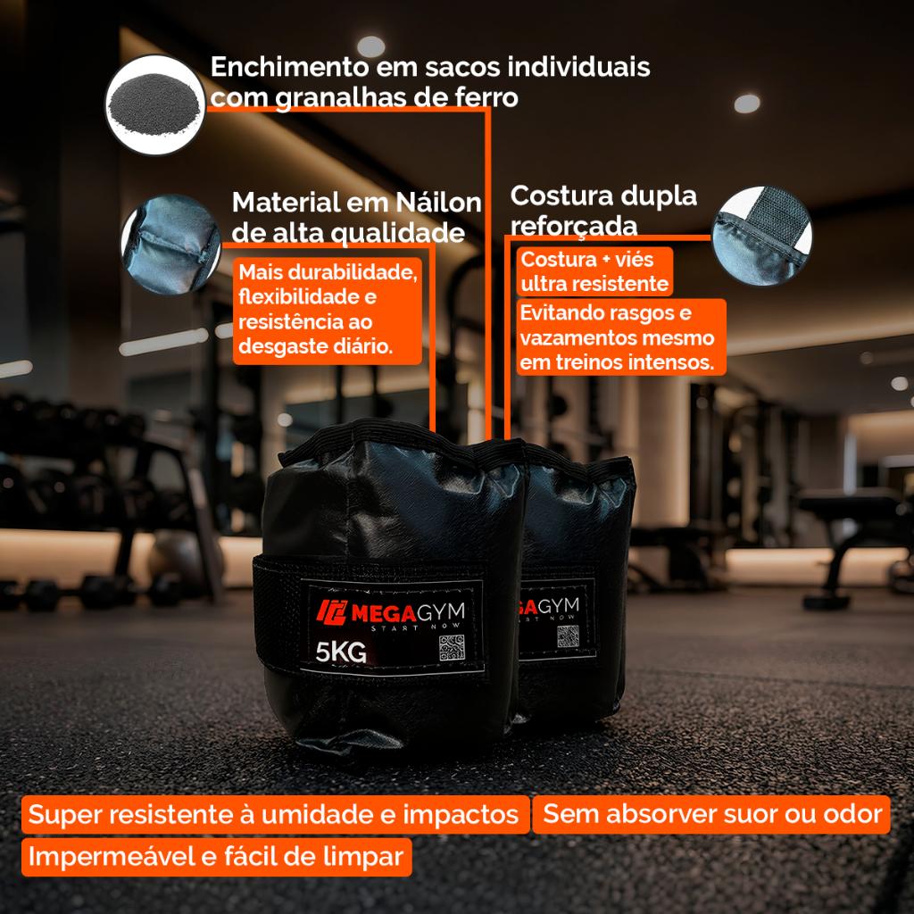Caneleira De Peso Tornozeleira Musculação Ginastica Exercícios Treino Profissional Academia