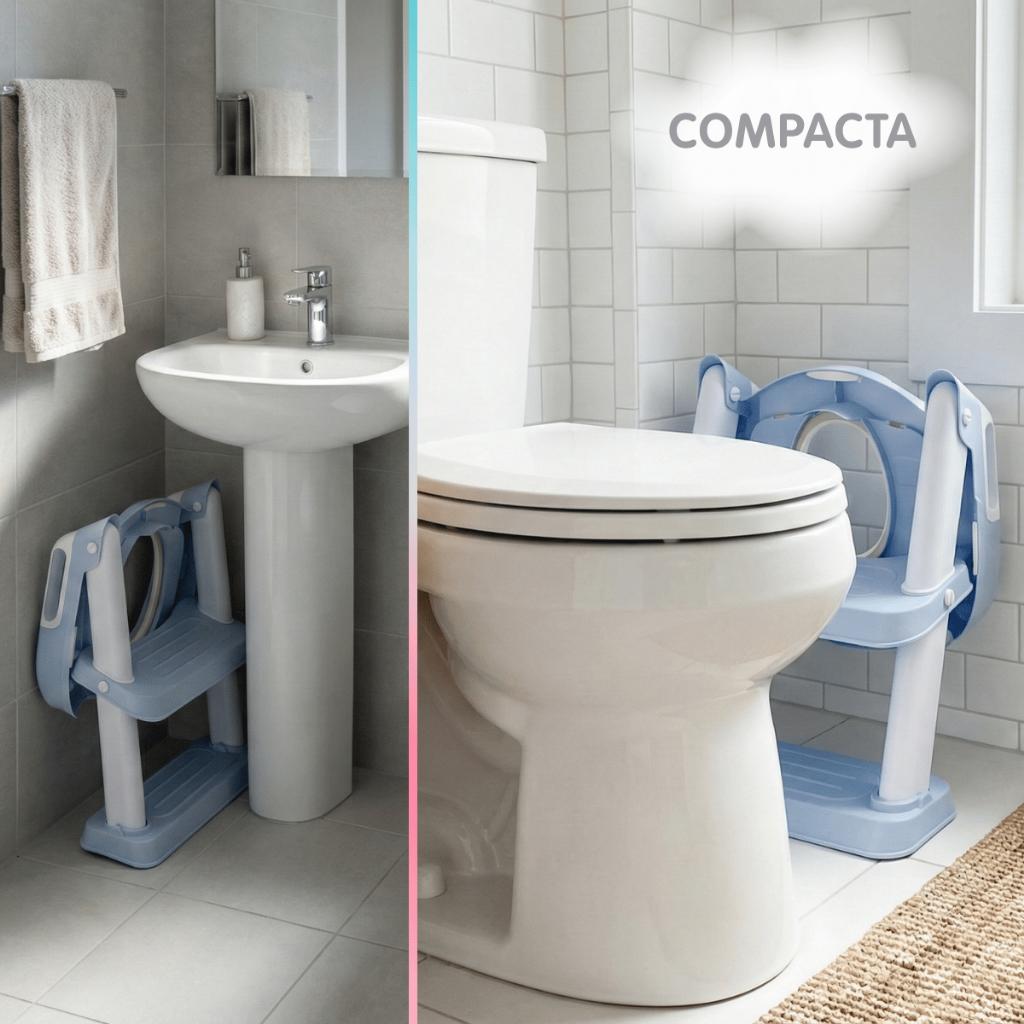 Assento Redutor Infantil Escada Para Vaso Sanitário Antiderrapante Com Segurança E Confortável Para Desfralde Toki Baby