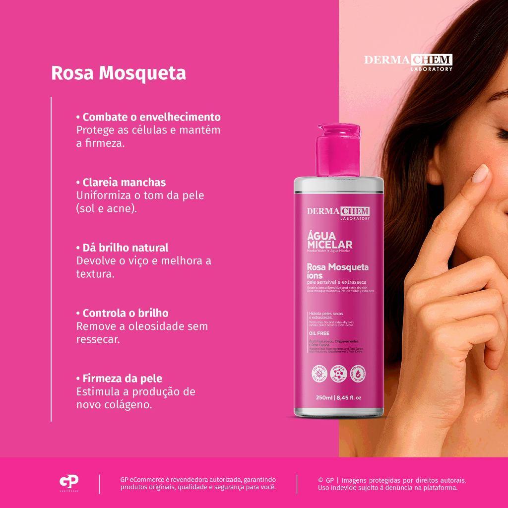Água Micelar Rosa Mosqueta 250ml Dermachem