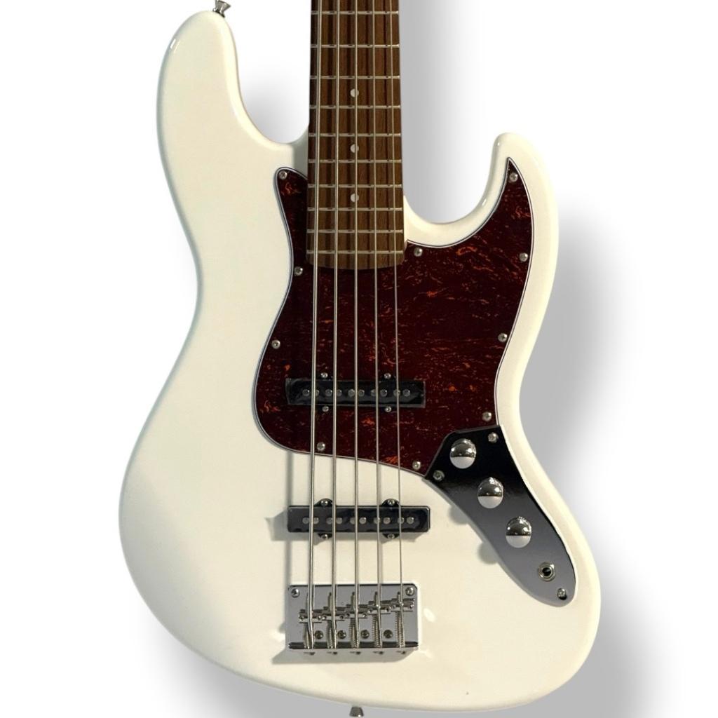 Contrabaixo J.bass Seven 5 Cordas Sjb-57 Wh Com Bag