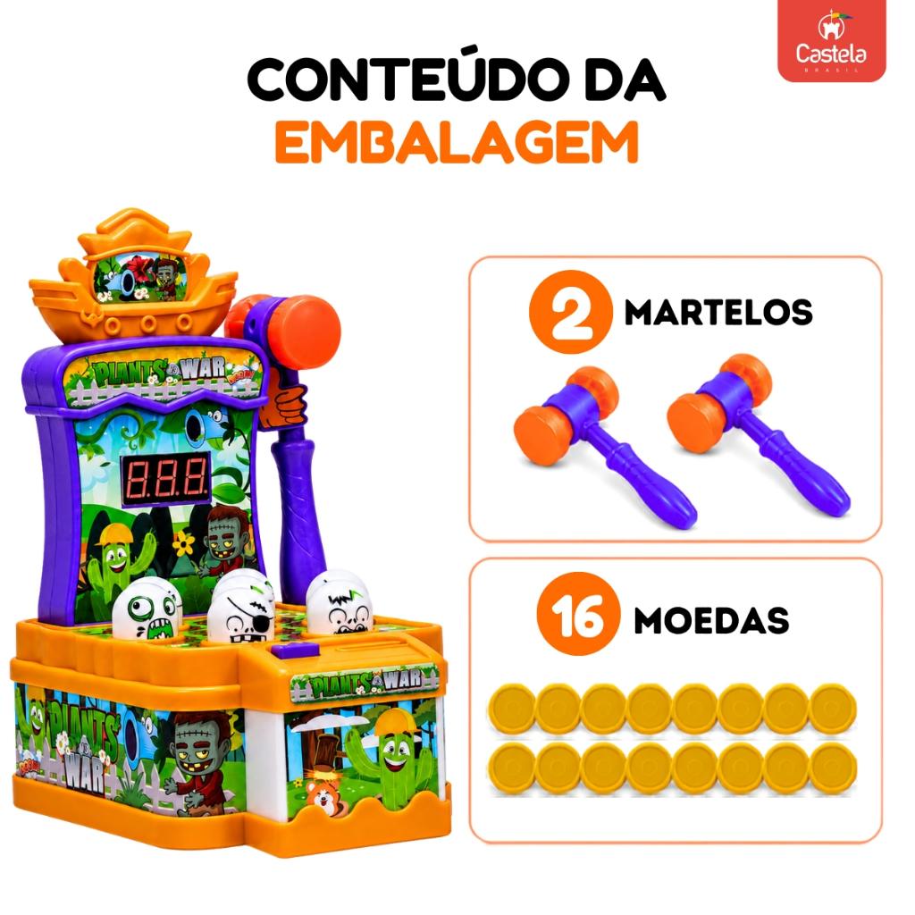 Brinquedo Interativo Zumbi Bate Martelo Com Luz E Som - Castela