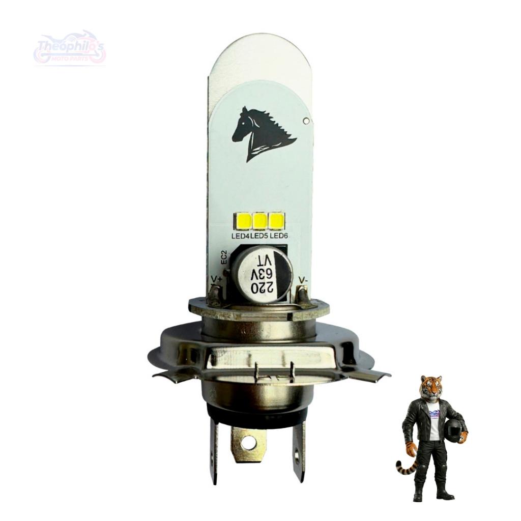 LED Lampada H4 Moto Carro 8000k Cavalinho Efeito Xenon Azul Original
