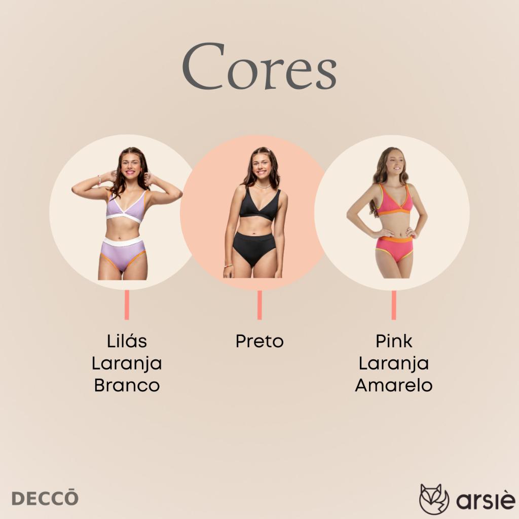 Conjunto De Biquíni Arsiè Juvenil Com Bojo Removível Alça Fina Calcinha Lateral Larga Moda Praia