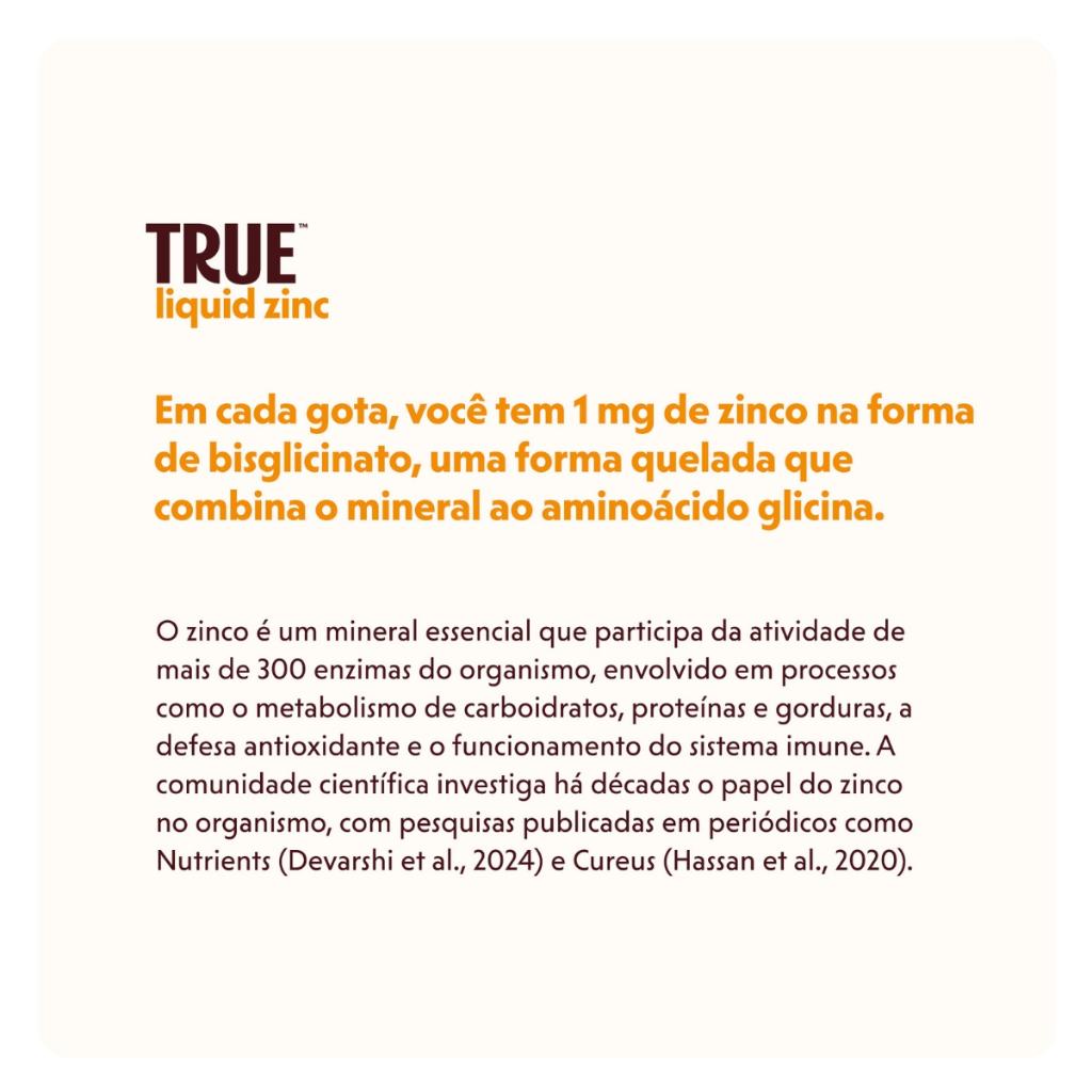 Zinc Líquido 30ml True Source