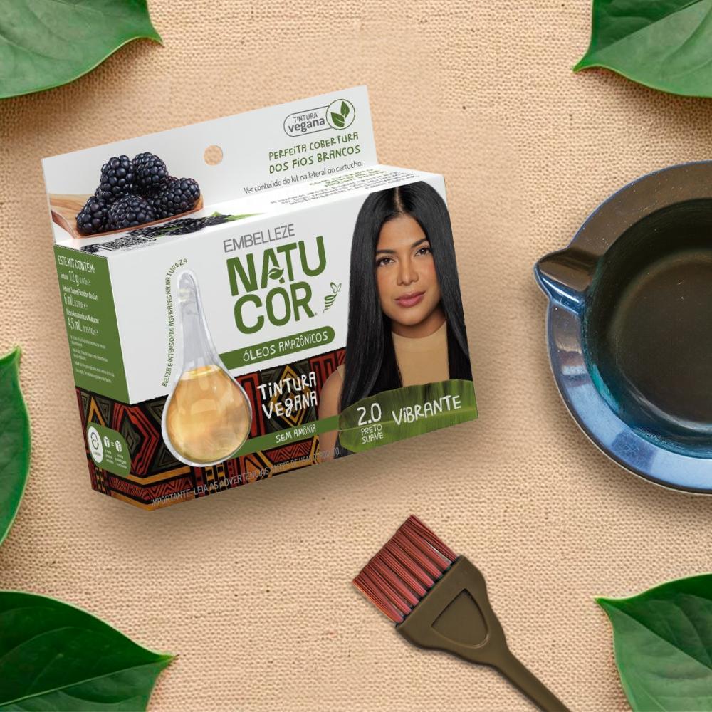 Kit Natucor Óleos Da Amazônia Preto Suave 2.0 + Novex Reposição De Massa 400G