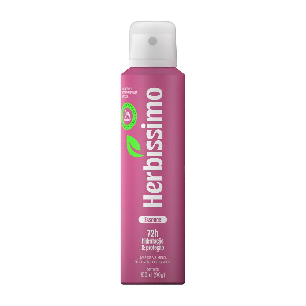 Kit Desodorante Antitranspirante Aerossol Zero Alumínio Herbíssimo Essence 150ml (3 Unidades)