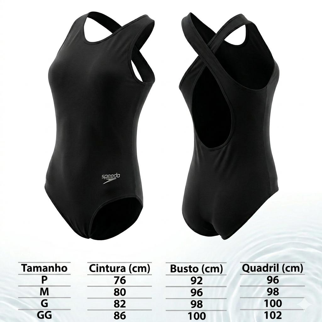 Maiô Natação Speedo Cross Ii Feminino Hidroginástica Piscina