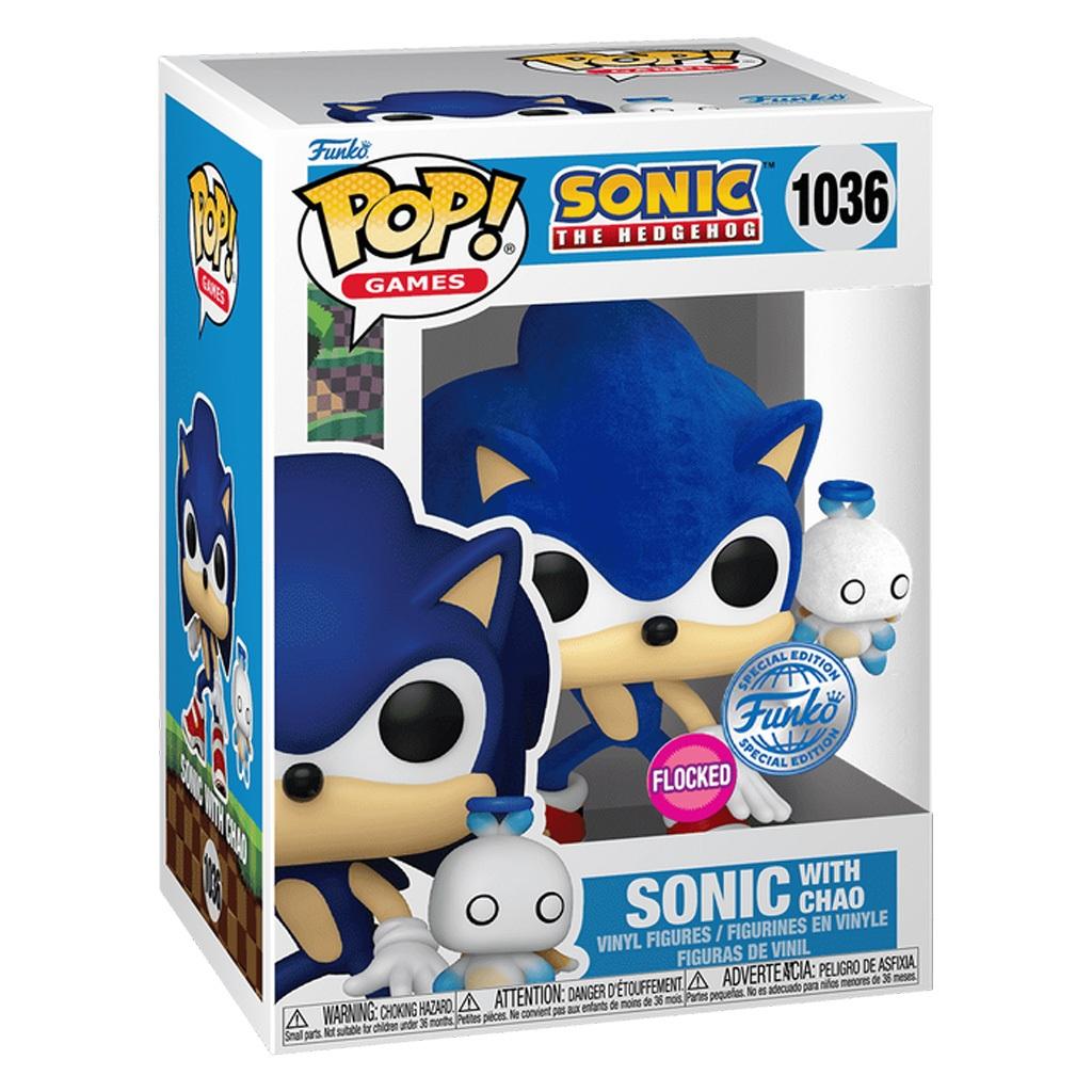 Funko Pop Sonic W/chao Flocked Ex 1036 Novo Original