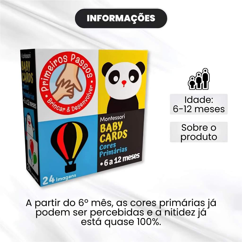 Cartões De Estímulo Cores Primárias Montessori Baby Cards To Go 6-12 Meses Cooper Fun