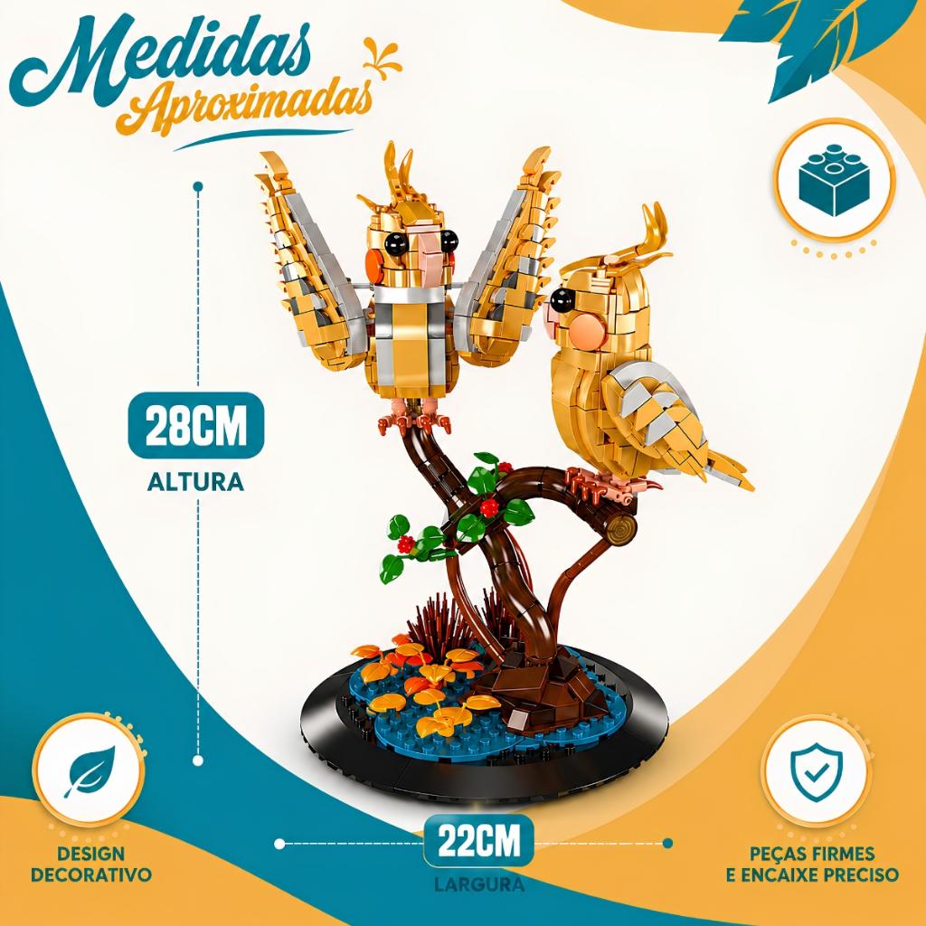 Blocos De Montar Loris De Capa Preta 1052 Peças - Castela