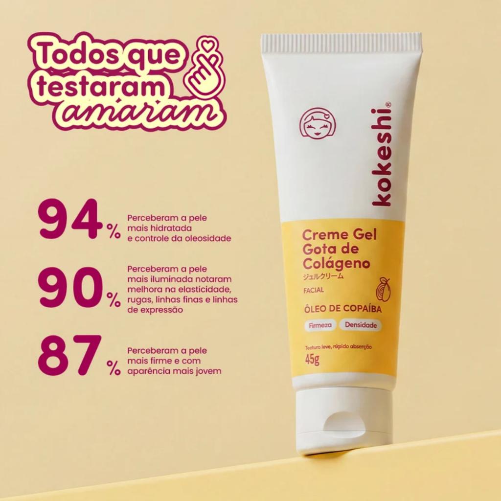 Creme Gel Regenerador Facial Gota De Colágeno Kokeshi 45g