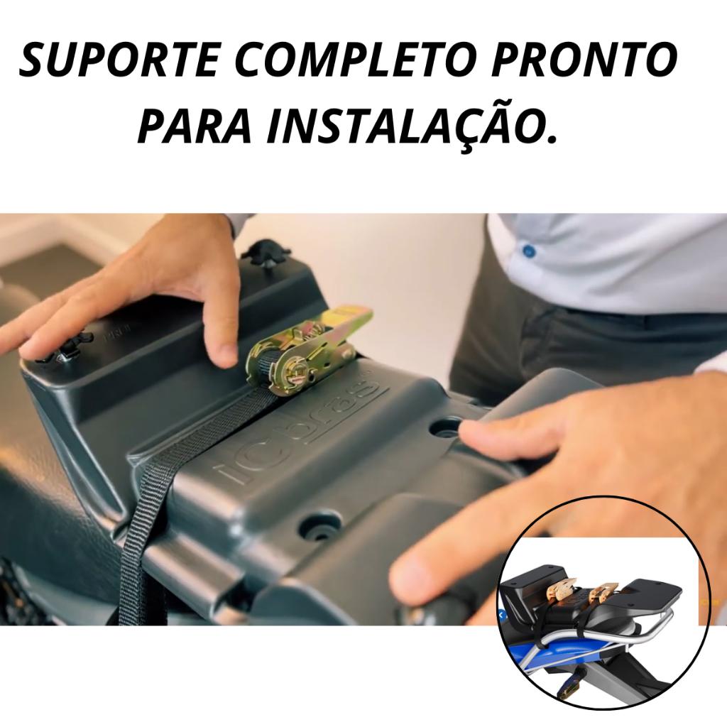 Baú 160 Litros Para Moto Com Suporte Universal Caixa Para Entrega Motoboy Icbras