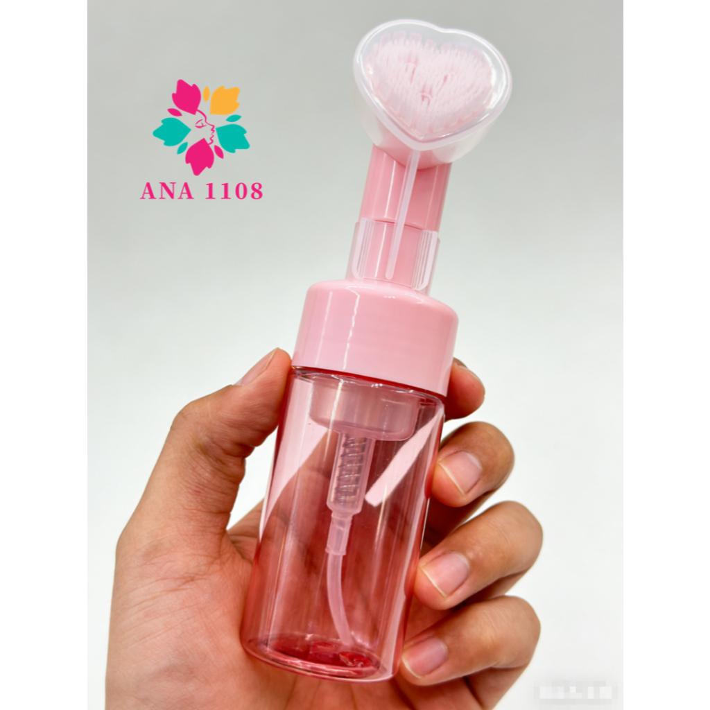 New Show Pump Com Escova De Silicone Para Limpeza Facial Skincare 100mlrosa E 150mlrosa/branco