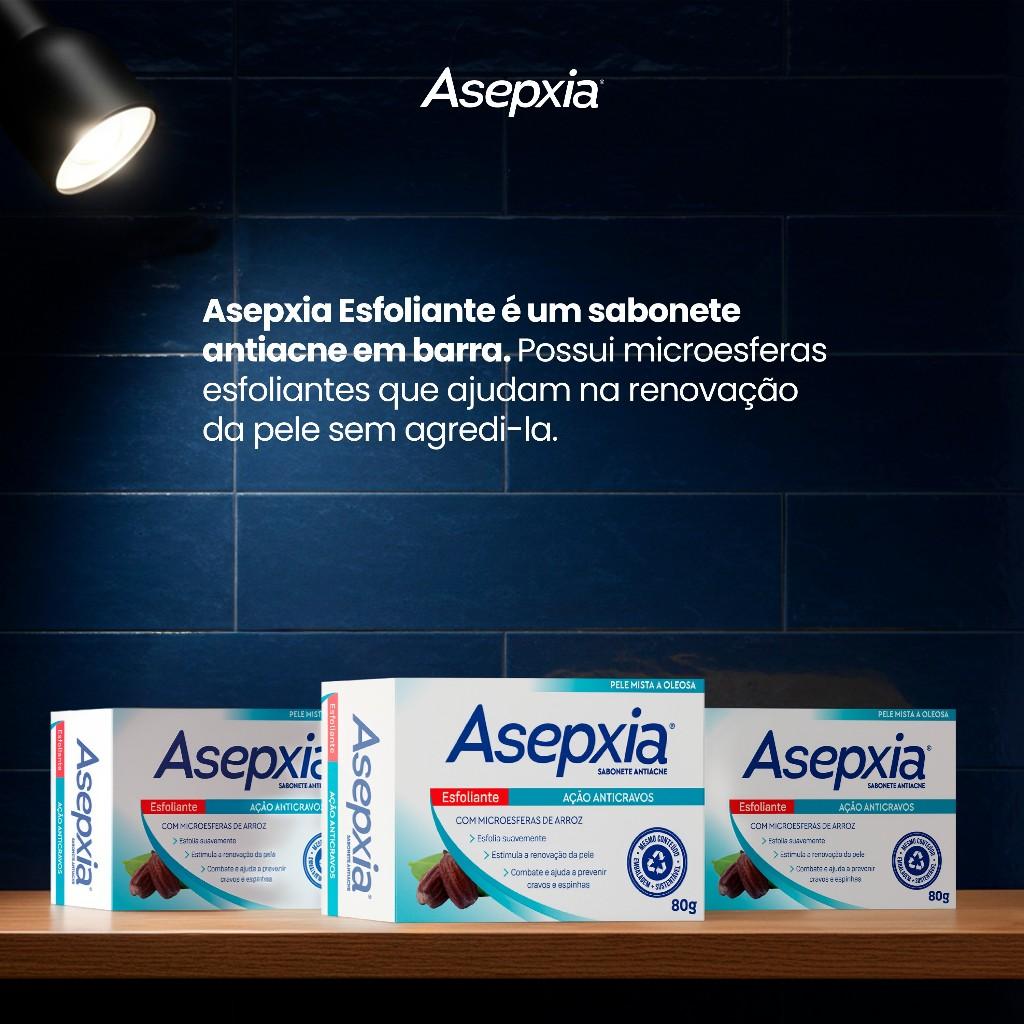 Sabonete Facial Asepxia Esfoliante Kit C/3