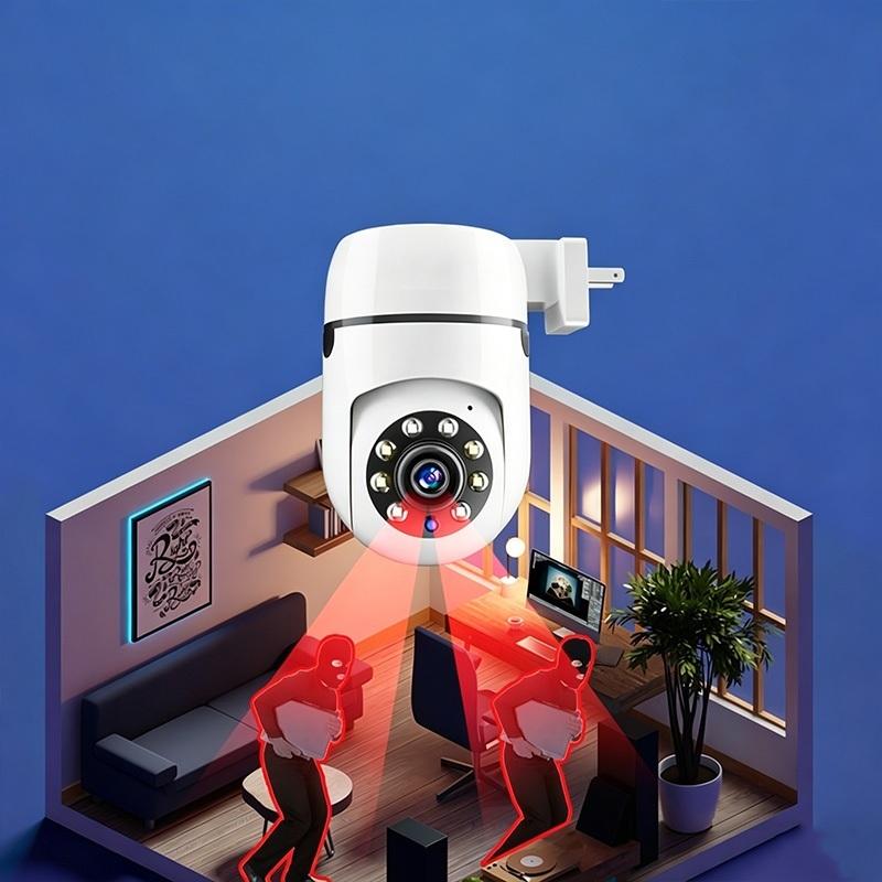 Câmera De Segurança 2.4G Inteligente 1080p HD Com Visão Noturna Detecção De Movimento Visão Noturna Infravermelha P07