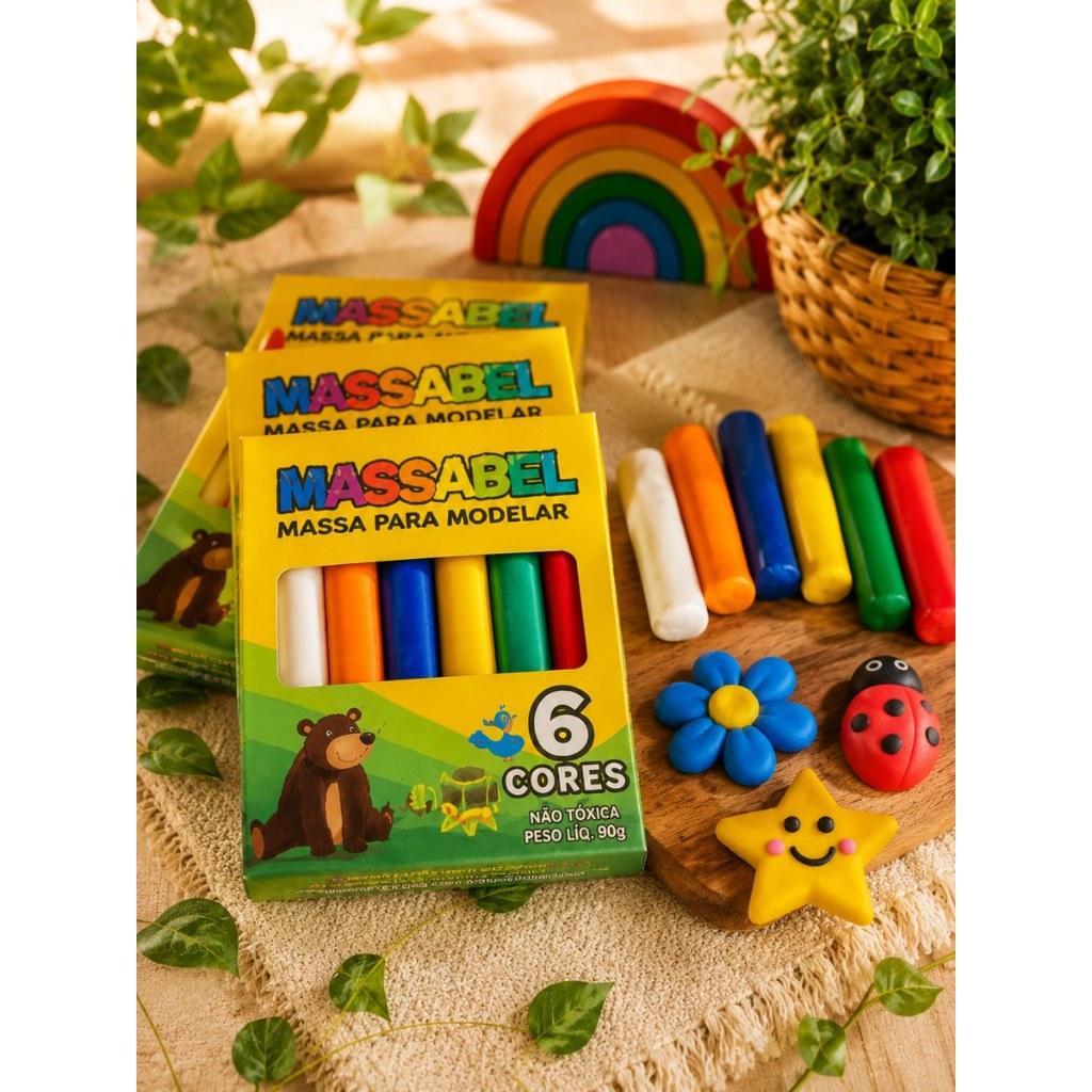 Kit 42 Unidades Massinha De Modelar Cores Diferentes Colorida Festa Lembrancinha Aniversario Prenda