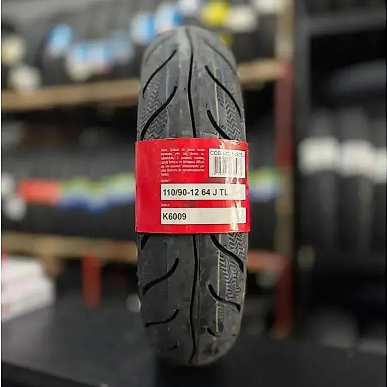 Pneu Moto Kenda 110/90-12 K6009 Traseiro Aro 12 Yamaha Fluo Sem Câmara