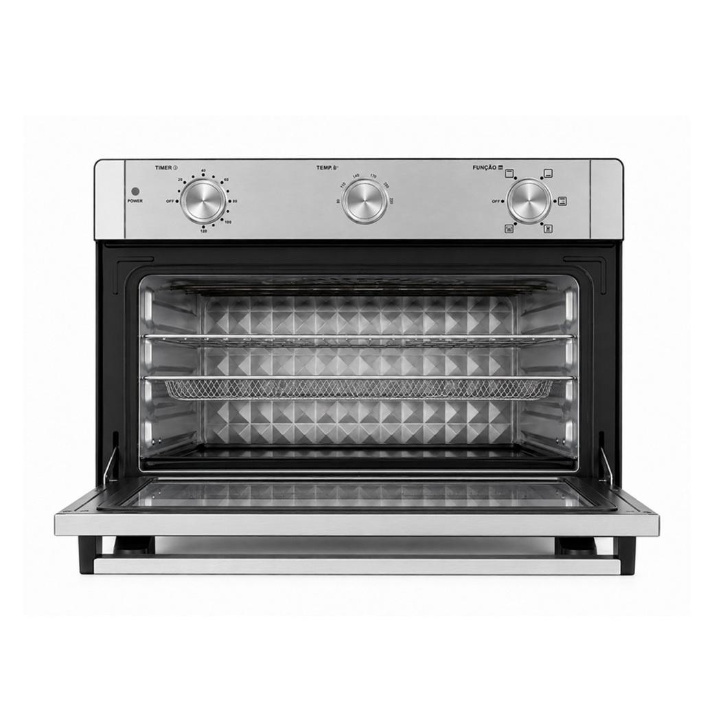 Forno E Air Fryer De Bancada Ou Embutir Eos Premium 47L Inox Vidro Espelhado Efe472eafe 220V