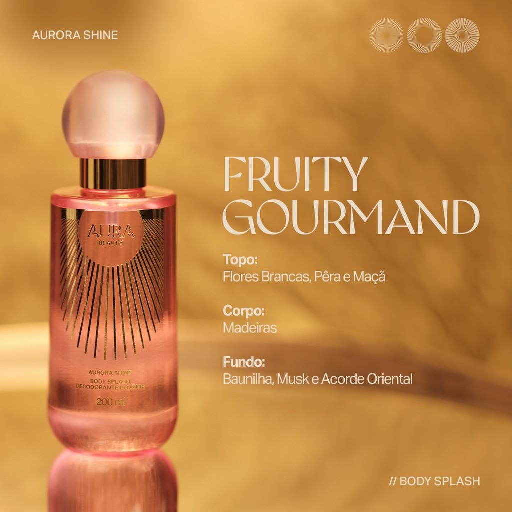 Body Splash Aurora Shine 200ml + Manteiga Iluminadora Afrodite Garden 200ml
