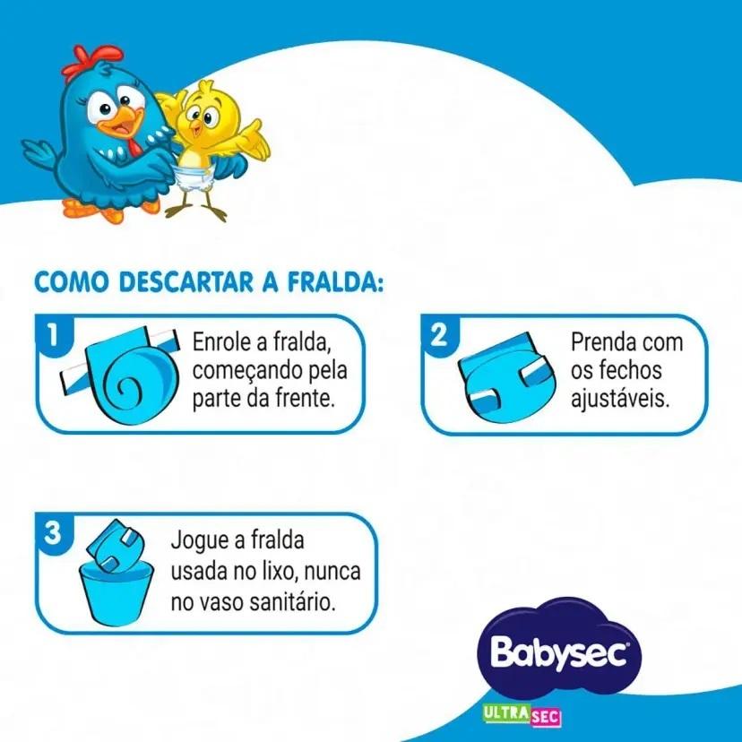 Fralda Babysec Hiper Galinha Pintadinha G 60 Unidades